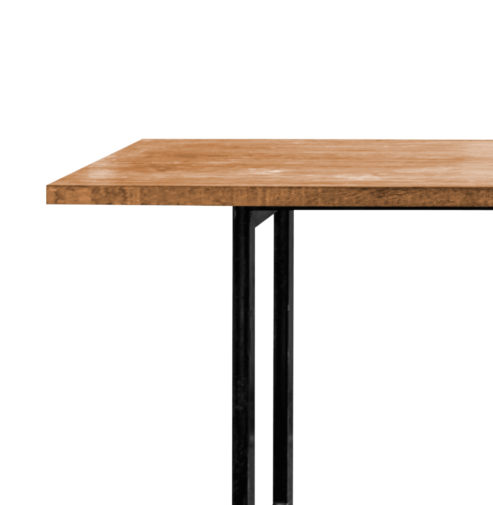 Wood With Steel Table - Image 4