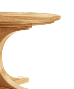 Wooden Round Table - Image 3