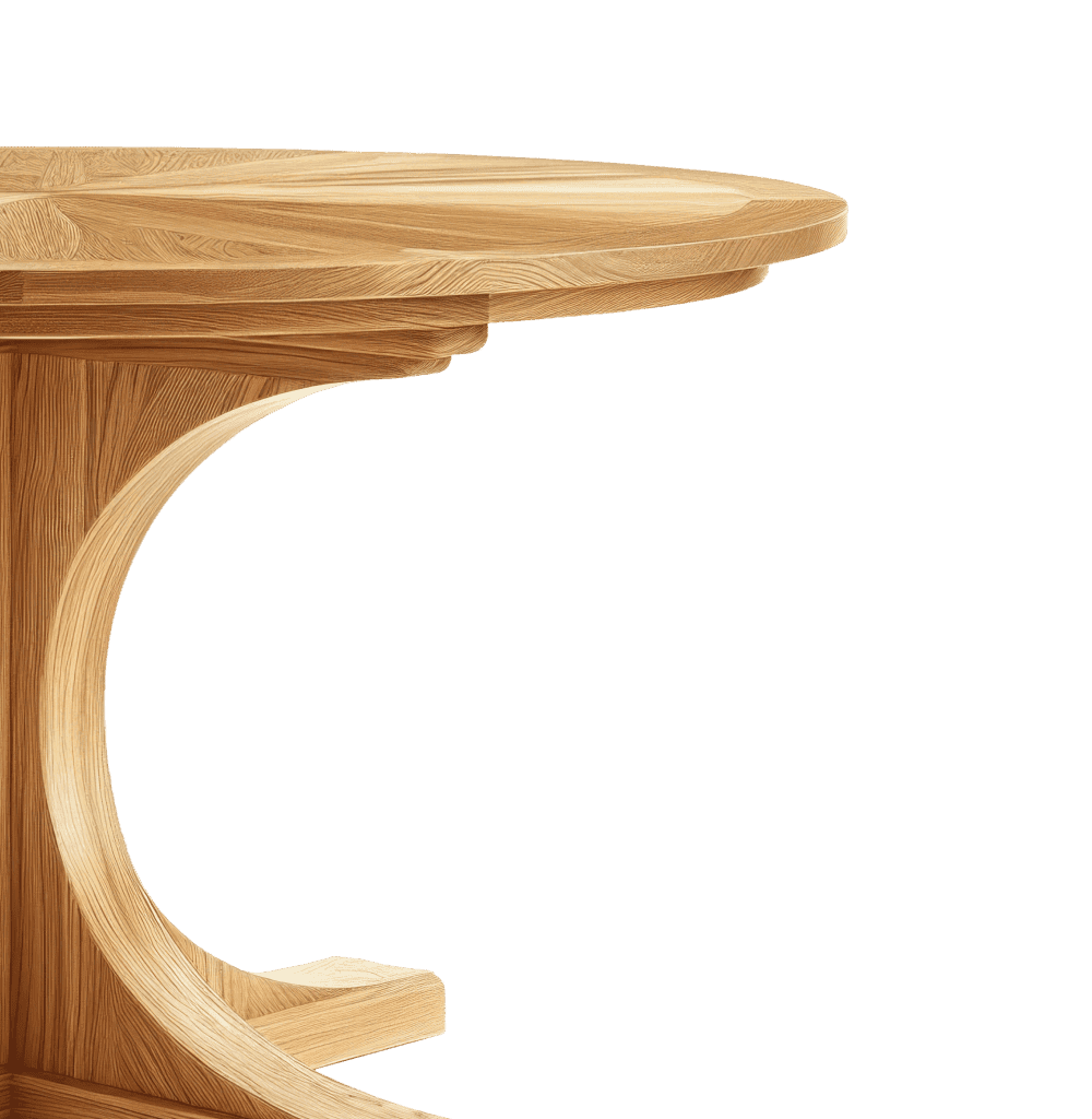 Wooden Round Table - Image 3