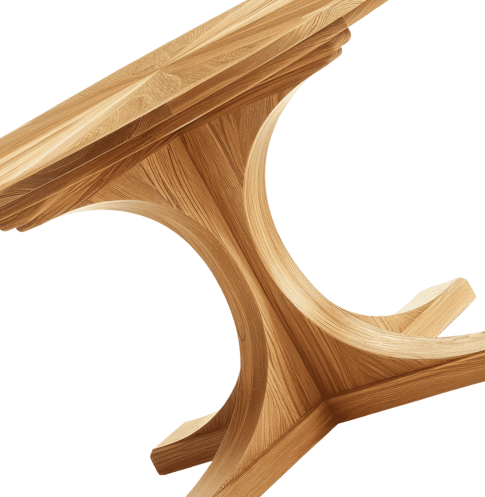 Wooden Round Table - Image 4