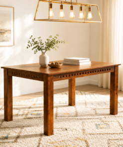 Adal 4 Seater Sheesham Wood Dining Table in Honey Finish