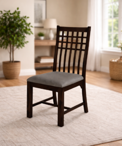 Adal Dining Chair with cushion in Walnut Finish
