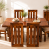 Apex 6 seater Sheesham Wood Dining set in Honey Finish