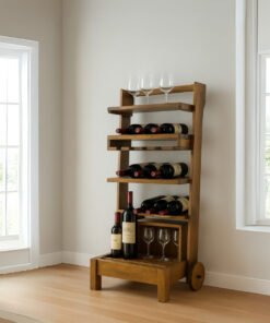 Bar Sheesham Wood Trolly in Honey Finish