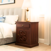 Bloom Bed Side Table in Honey Finish