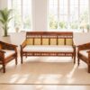 Brass Carvin 5 Seater Sheesham Wood Sofa Set in Honey Finish