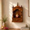 Bright Sheesham Wood temple in Honey Finish