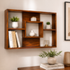 Camera Sheesham Wood Wall Shelf in Honey Finish