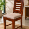 Capsule Sheesham Wood Dining Chair in Honey Finish