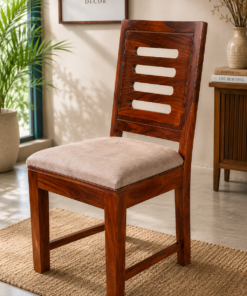 Capsule Sheesham Wood Dining Chair in Honey Finish