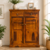 Carleson Sheesham Wood Shoe Rack in Honey Finish