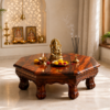 Carvin Sheesham Wood Chowki in Honey Finish