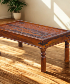 Carvin Sheesham Wood Coffee Table in Honey Finish