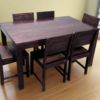 Cert 6 Seater Sheesham Wood Dining Set in Walnut Color