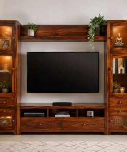 Chapel Tv Unit in Honey Finish
