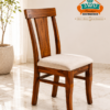 Compact Dining Chair in Honey Finish