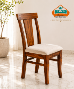 Compact Dining Chair in Honey Finish