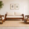 Crownwood 5 Seater Sheesham Wood Sofa in Honey Finish