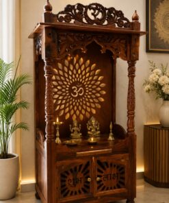 Daivik Sheesham Wood Temple in Honey Finish
