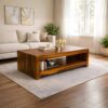 Double Sheesham Wood Top Coffee Table in Honey Finish