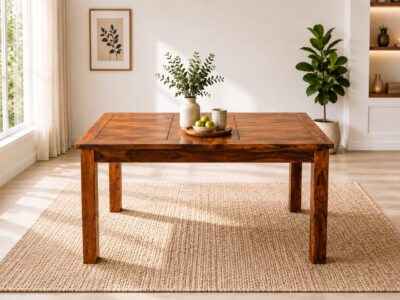 Extentable Sheesham Wood Dining table in Honey Finish