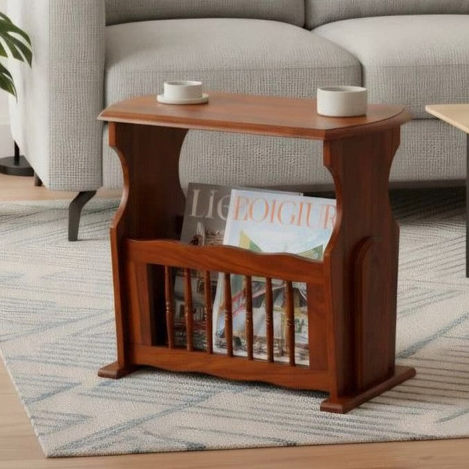 Grill Sheesham Wood Book rack in Honey Finish