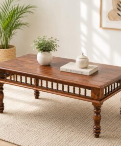 Grill Sheesham Wood coffee table in Honey Finish