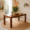 Groove 6 Seater Sheesham Dining Table in Honey Finish