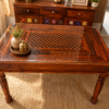 Jiksa 4 Seater Sheesham Wood Dining Table in Honey Finish