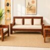 Jiksa 5 Seater Sheesham Wood Sofa Set in Honey Finish