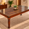 Jiksa Sheesham Wood Dining Table in Honey Finish