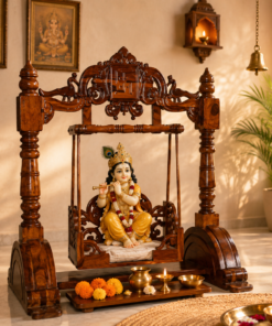 Kishana Jhula Sheesham Wood Temple in Honey Finish