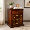 LT Bed Side Table in Honey Finish