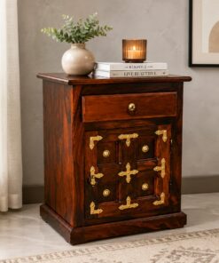 LT Bed Side Table in Honey Finish