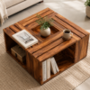 Lynora Sheesham Wood coffee table in Honey Finish
