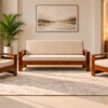 Magazine 5 Seater Sheesham Wood Sofa Set in Honey Finish