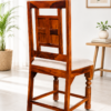 Plus Sheesham Wood Dining Chair with cushion in Honey Finish