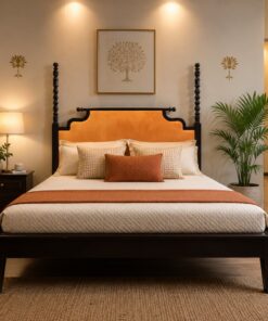 Samrat King size without storage in Walnut Finish