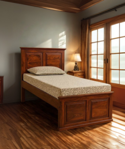 Shape Single Bed without Storage in Honey Finish