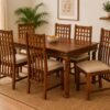 Takhat 6 Seater Sheesham Wood Dining Set in Honey Finish