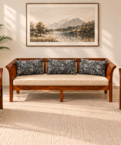 Thunder 5 seater Sheesham Wood sofa set in Honey Finish