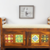 Tile Sheesham Wood Shoe Rack in Honey Finish