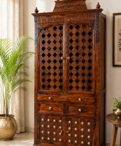 Unniverse Sheesham Wood Temple in Honey Finish