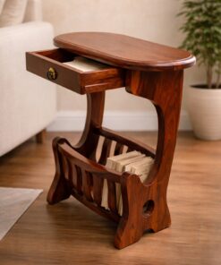 Valley Sheesham Wood Book Rack in Honey Finish