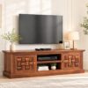 Woven Tv cabinet in Honey Finish